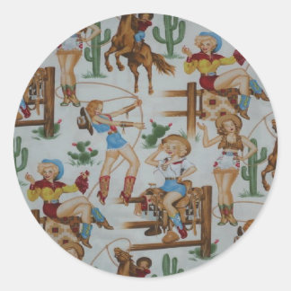 Rodeo Cowgirls White Stickers