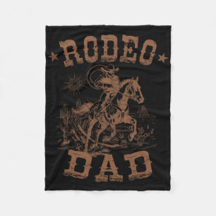 Rodeo Dad Western Cowboy Daddy Family Matching Fat Fleece Blanket