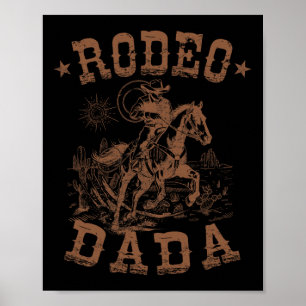 Rodeo Dada Western Cowboy Family Matching Father's Poster