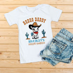 Rodeo daddy cowboy baby horse birthday party T-Shirt<br><div class="desc">First Rodeo cute cowboy baby horse birthday party dad's shirt,  adorable white baby horse in a cowboys hat and decorated saddle for cowboys western themed birthday party t-shirt,  can get matching set for family birthday photoshoot</div>