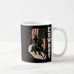 Rodeo Daddy Cowboy Patriotic American Western Flag Coffee Mug