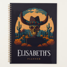 Rodeo desert cowbow skull notebook