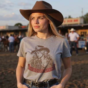 Rodeo Diva Trendy Cowgirl Western Graphic T-Shirt