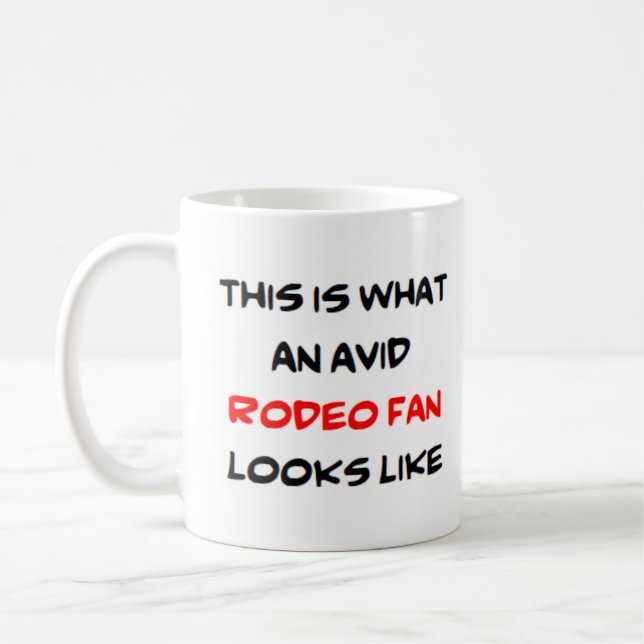 rodeo fan, avid coffee mug (Left)