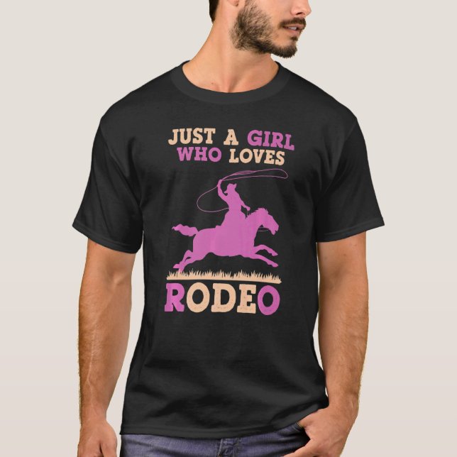 Rodeo Girl Horse Riding Rider Rancher Horsegirl Co T-Shirt (Front)