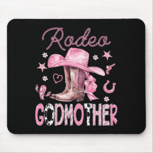 Rodeo Godmother Pink Boots Coquette Cowgirl 1st Mouse Pad