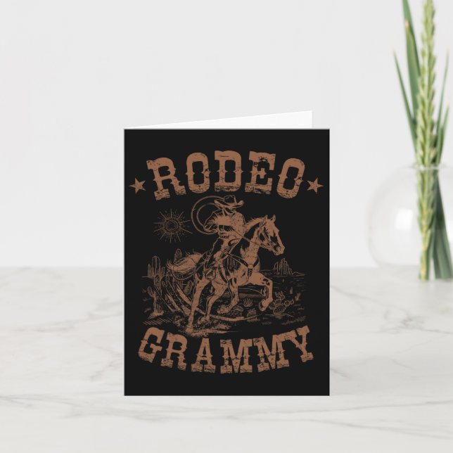 Rodeo Grammy Western Cowboy Family Matching Mother Card (Front)