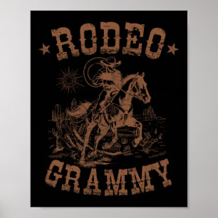 Rodeo Grammy Western Cowboy Family Matching Mother Poster