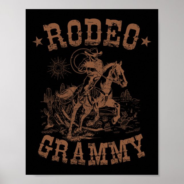 Rodeo Grammy Western Cowboy Family Matching Mother Poster (Front)
