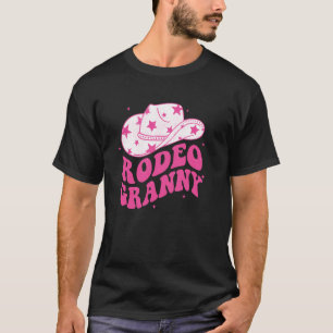 Rodeo Granny Pink Cowgirl Western Rodeo Family Mat T-Shirt