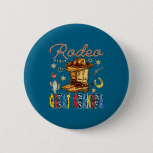 Rodeo Great Grandpa Western Birthday Cowboy Matchi 6 Cm Round Badge