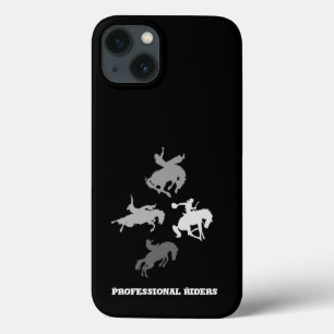 Rodeo Horses   Black Background iPhone 13 Case