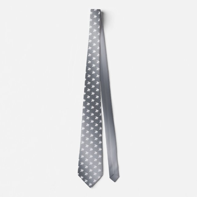 Rodeo Horses | Graphic Silver Tie (Front)