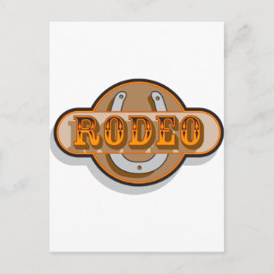 Rodeo Horseshoe Postcard