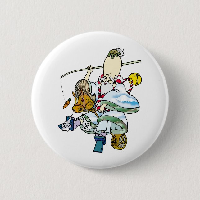 rodeo Jurojin 6 Cm Round Badge (Front)