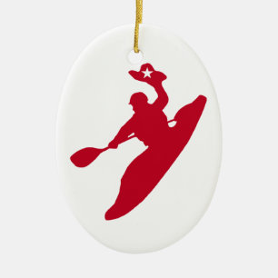 Rodeo Kayak Ceramic Ornament