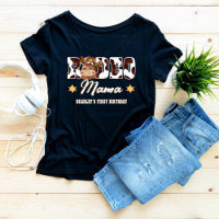 Rodeo Mama Cowboy cow pattern birthday matching