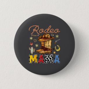 Rodeo Mama Western Birthday Cowboy Matching Family 6 Cm Round Badge