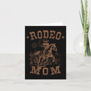 Rodeo Mom Western Cowboy Mommy Family Matching Mot Card