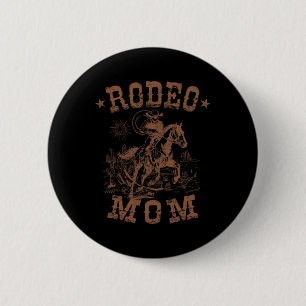 Rodeo Mum Western Cowboy Mummy Family Matching Mot 6 Cm Round Badge