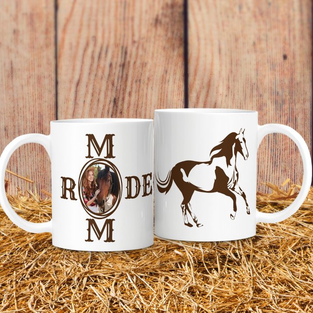 Rodeo Mum Western Horse Cowgirl Photo Coffee Mug (Creator Uploaded)