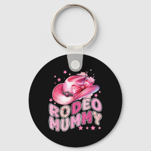 Rodeo Mummy Pink Cowgirl 1st Birthday Family Key Ring