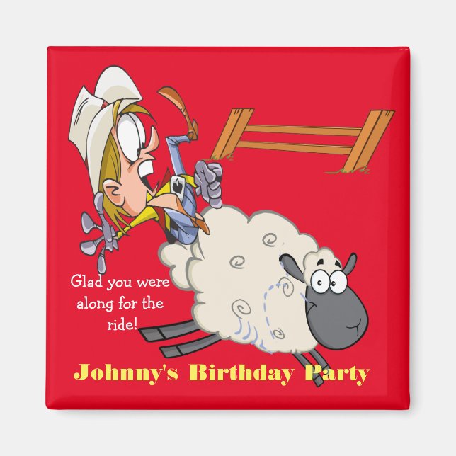 Rodeo Mutton Bustin Kid Magnet (Front)