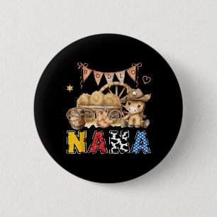 Rodeo Nana Western Cowboy Birthday Boy Party 6 Cm Round Badge