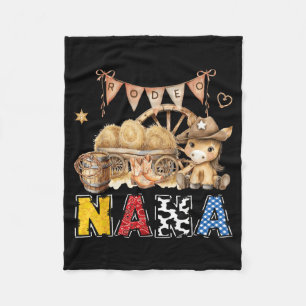 Rodeo Nana Western Cowboy Birthday Boy Party Fleece Blanket
