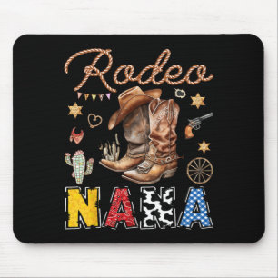 Rodeo Nana Western Cowboy Birthday Boy Party Mouse Pad