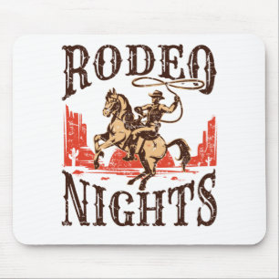 Rodeo Nights Cowboy Cowgirl Western Country Mouse Pad