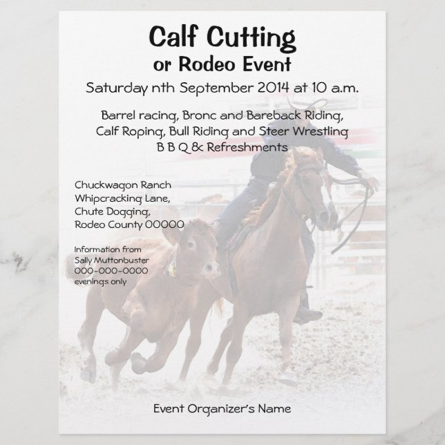 Rodeo or western riding event flyer (Front)