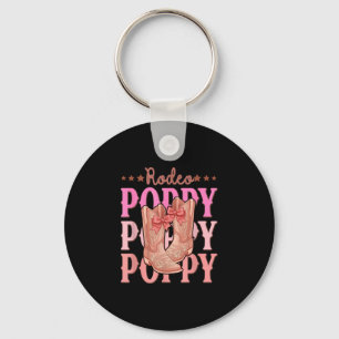 Rodeo poppy pink boots coquette cowgirl birthday key ring