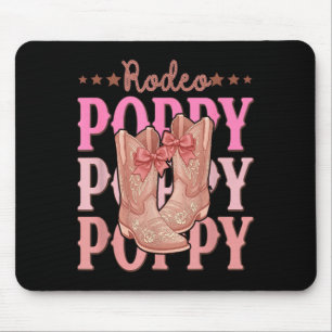 Rodeo ppy nk Boots Coquette Cowgirl Birthday Party Mouse Pad