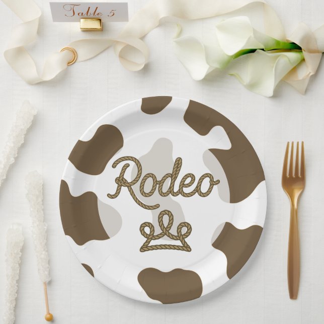 Rodeo Princess Country Western Tiara Crown Party  Paper Plate (Wedding)
