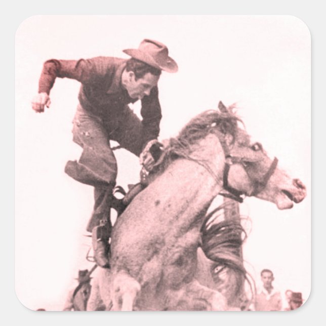 Rodeo Riddin’ Square Sticker (Front)