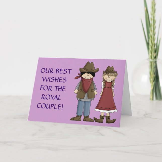 Rodeo Royalty Bride and Groom Card (Front)