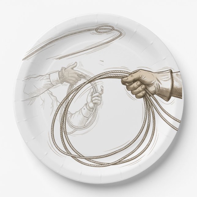 Rodeo Theme Paper Plate (Front)