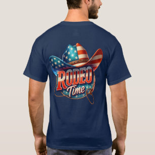 Rodeo Time Text With Hat Western T-Shirt
