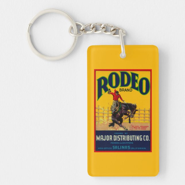 Rodeo Vegetable LabelSalinas, CA Key Ring (Front)