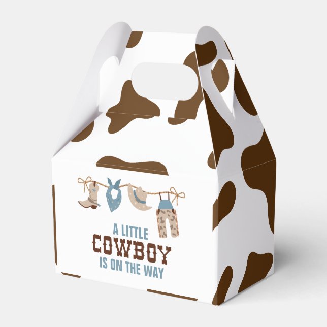 Rodeo Western Cowboy Baby Shower Favour Box (Front Side)