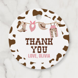 Rodeo Western Cowboy Baby Shower Favour Tags