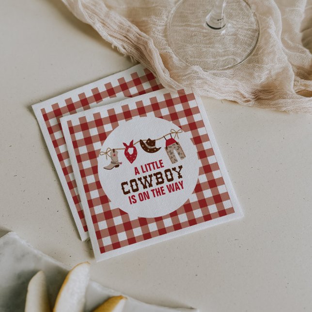 Rodeo Western Cowboy Baby Shower Napkin (Creator Uploaded)