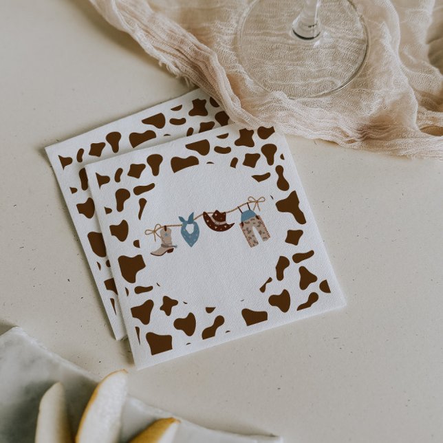 Rodeo Western Cowboy Baby Shower Napkin (Creator Uploaded)