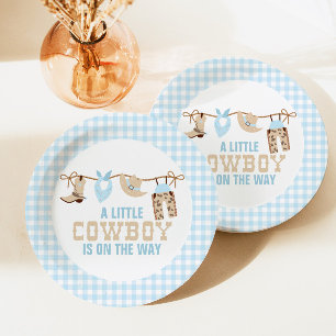 Rodeo Western Cowboy Baby Shower Paper Plates