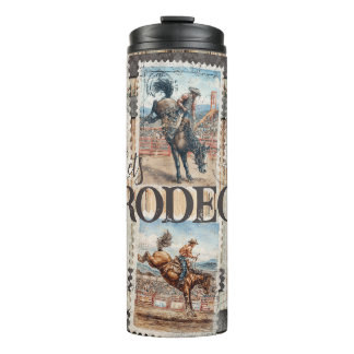 Rodeo Western Cowboy Horse Bucking Thermal Tumbler