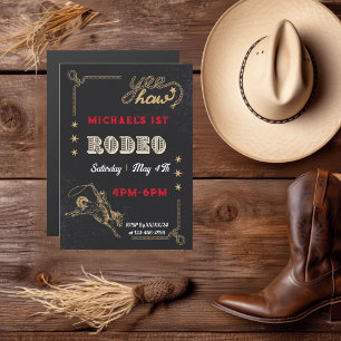 Rodeo Western Riding Cowboy Birthday Magnetic Invitation