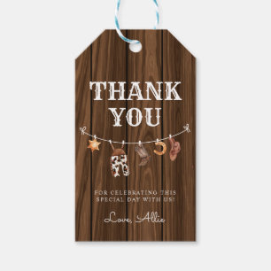 Rodeo Wild West rustic cowboy Western birthday Gift Tags