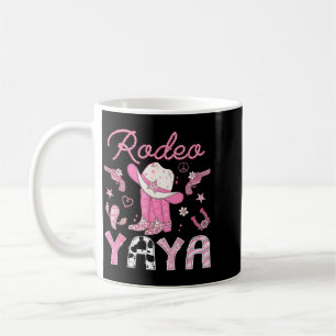 Rodeo Yaya 1st Birthday Pink Boots Disco Cowgirl Coffee Mug