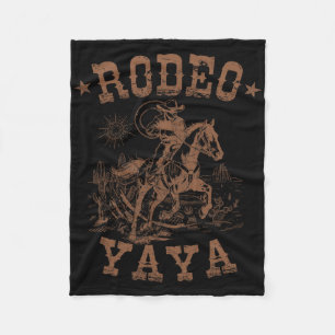 Rodeo Yaya Western Cowboy Family Matching Mother's Fleece Blanket